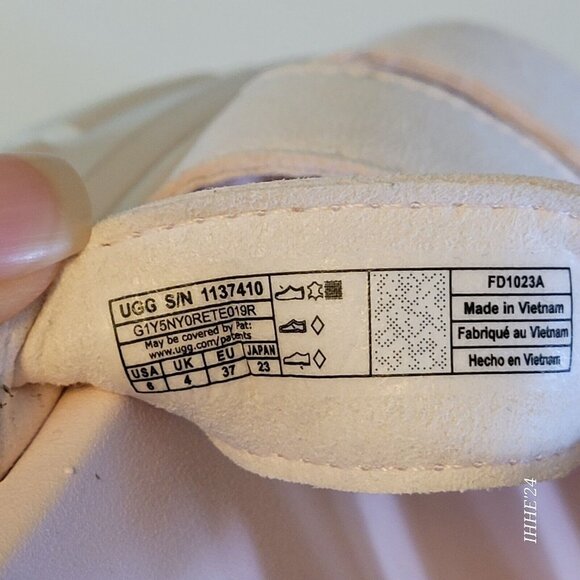 Women’s Sandals#6 UGG Ashton Blush Pink & Beige Platform Gladiator Strappy Prom - Picture 13 of 16